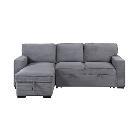 Global Furniture Usa Transitional Fabric U0203 Light Grey Pull Out Sofa Bed 5042